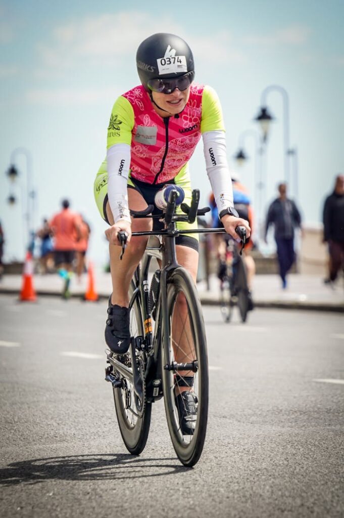 Woman Riding a Bicycle