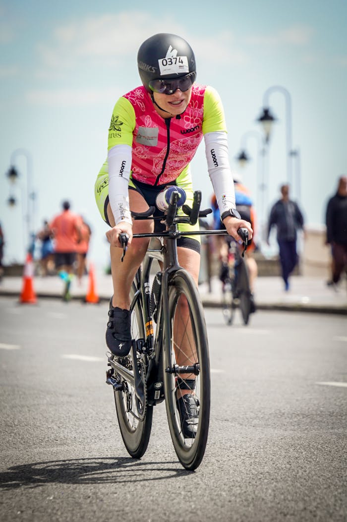 Woman Riding a Bicycle